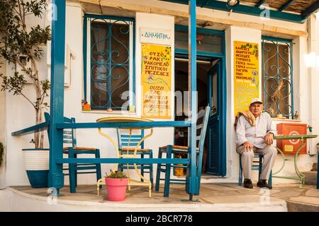 Grecia, arcipelago delle Cicladi, Tinos: Il villaggio di Kardiani è un villaggio pittoresco bello e certamente il più verde di Tinos. Si trova sulla pendenza Foto Stock