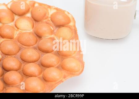 Tradizionale Hong Kong waffle morbido e croccante dal forno, Hong Kong Egg, uovo puff Foto Stock