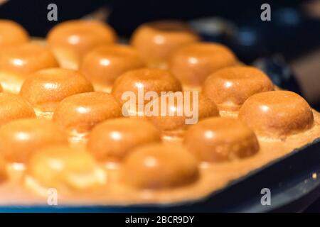 Tradizionale Hong Kong waffle morbido e croccante dal forno, Hong Kong Egg, uovo puff Foto Stock