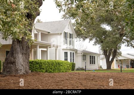 la casa bianca meridionale al lyndon b johnson national historic park e ranch stonewall texas Foto Stock
