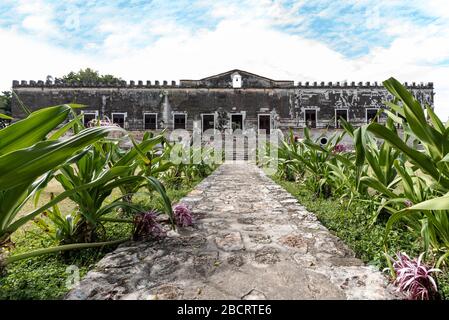 stabilimento di agave di Hacienda Yaxcopoil abbandonato vicino Merida, Messico Foto Stock