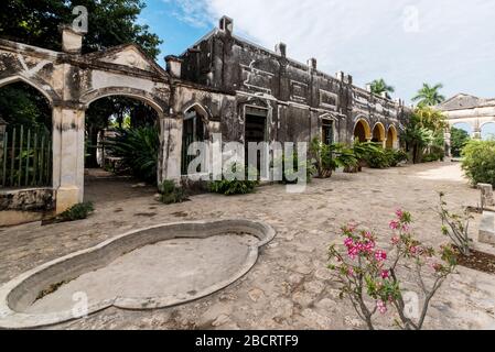 stabilimento di agave di Hacienda Yaxcopoil abbandonato vicino Merida, Messico Foto Stock