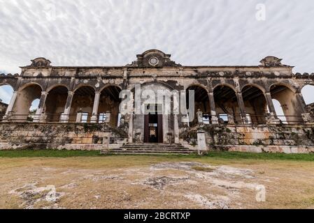 stabilimento di agave di Hacienda Yaxcopoil abbandonato vicino Merida, Messico Foto Stock