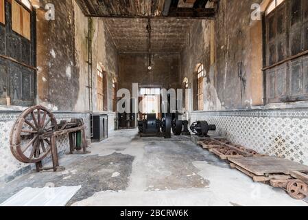 stabilimento di agave di Hacienda Yaxcopoil abbandonato vicino Merida, Messico Foto Stock