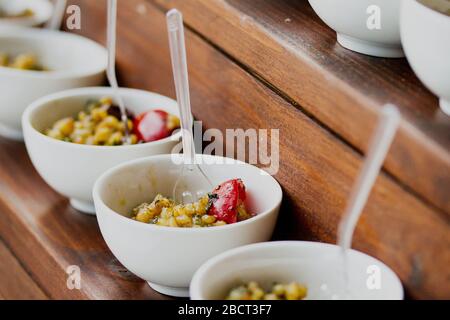 tapas cibo italiano gourmet isolato Foto Stock