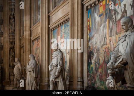 William Murray 1 conte di Mansfield Visconte Falkland marmo Statua Westminster Hall, Palace of Westminster, Londra SW1 Foto Stock