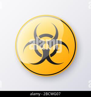 Firmare il virus di attenzione isolato su sfondo trasparente. Pericolo di virus e malattie a rischio per la salute pubblica. Illustrazione vettoriale Illustrazione Vettoriale