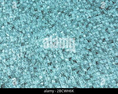 piscina fondo caustiche ondulazione e flusso con le onde di fondo. Foto Stock