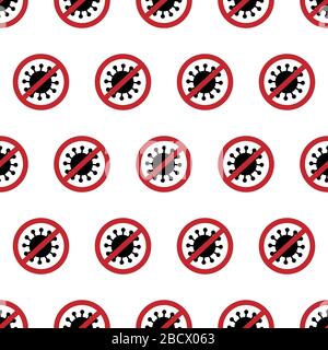Batterie disegnate a mano con coronavirus con pattern senza cuciture. Illustrazione del vettore. Illustrazione Vettoriale