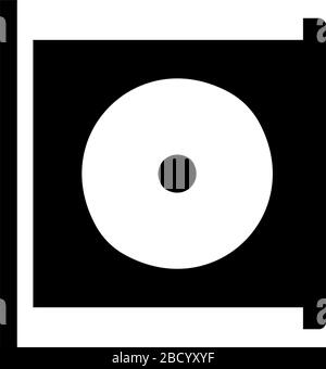 Illustrazione dell'icona vettoriale dell'unità CD, DVD e disco Illustrazione Vettoriale