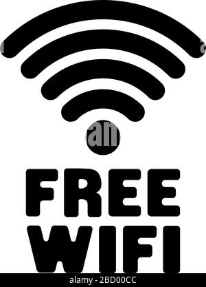 Wi-Fi gratuito ( wi-Fi ) disponibile illustrazione icona vettoriale Illustrazione Vettoriale