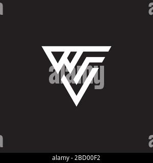 lettera wr semplice triangolo linee arte astratta logo geometrico vettore Illustrazione Vettoriale