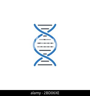 Icona glifo vettoriale correlato al DNA. Illustrazione Vettoriale