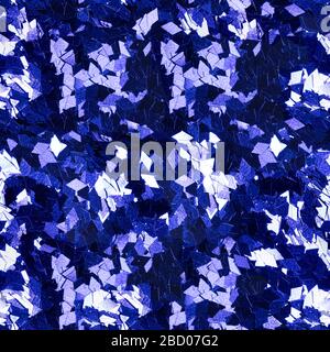 Glitter blu scuro a forma di rombo, texture confetti scintillante. Natale sfondo astratto. Motivo senza giunture ideale. Foto Stock