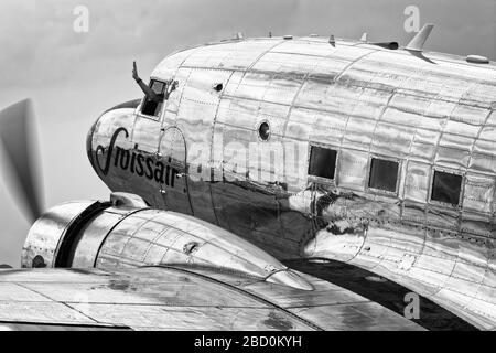 Swissair DC-3 Dakota Foto Stock