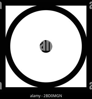 Icona simbolo bucato (asciugare normale a bassa temperatura ) Illustrazione Vettoriale