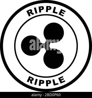 icona della valuta criptata (ripple) Illustrazione Vettoriale