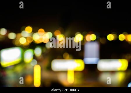Blurred Photo cityscape con sfondo astratto bokhe, concetto di sfondo Foto Stock