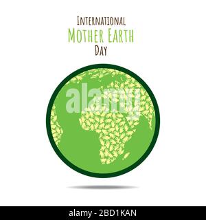 illustrazione creativa del disegno del manifesto di giorno della madre terra internazionale Illustrazione Vettoriale
