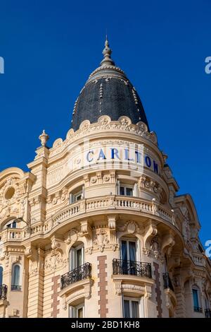 InterContinental Carlton Cannes Hotel, Cannes, Alpes-Maritimes, Provenza, Costa Azzurra, Francia, Mediterraneo, Europa Foto Stock
