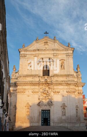 Basilica di San Martino nel Centro storico, Martina Franca, Puglia, Italia, Europa Foto Stock