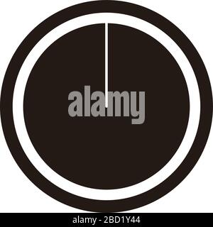 icona di progressione temporale / intervallo temporale. 60 secondi , 60 minuti, 12 ore. Illustrazione Vettoriale