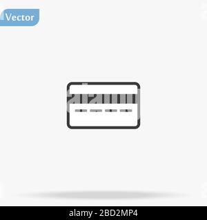 Carta di Credito Carta di Credito icona vettore, in elegante stile piatto isolato su sfondo bianco. L'icona Carta di credito immagine, l'icona Carta di Credito illustrazione Illustrazione Vettoriale