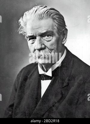 ALBERT SCHWEITZER (1875-1965) teologo alsaziano, medico, filosofo circa 1955 Foto Stock