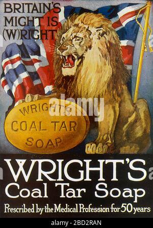 WRIGHT'S COAL TAR SOAP ADVERT 1917 Foto Stock