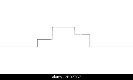 disegno continuo di una linea del piedistallo Illustrazione Vettoriale
