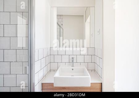 Interni domestici, bagno moderno. Foto Stock