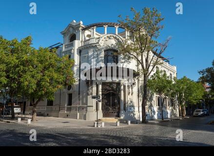 Edificio storico, Barrio Brasil, Santiago del Cile, Regione Metropolitana, Cile Foto Stock