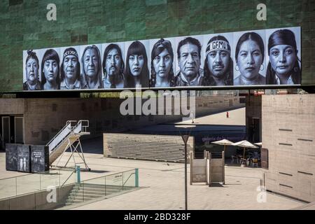 Museo de la memoria y los Derechos Humanos, Museo della memoria e dei diritti umani, in memoria delle vittime della dittatura militare sotto Augusto Foto Stock