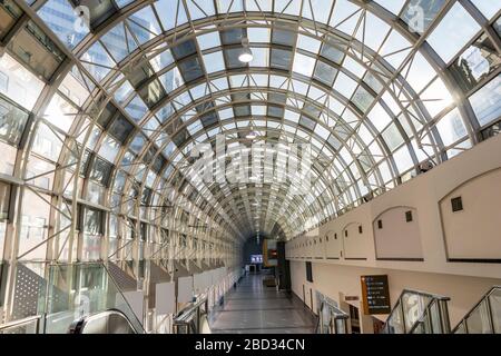 FINO alla Union Station Toronto all'ora di punta Venerdì mattina 3 aprile 2020. Foto Stock