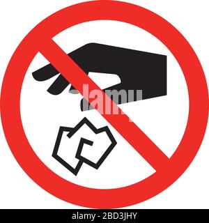 Cartello di divieto (pittogramma) / non gettare rifiuti Immagine e ...