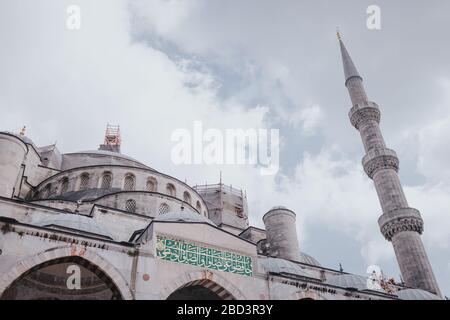 Moschea Blu, esplorare la Turchia, visitare Istanbul Concept Foto Stock