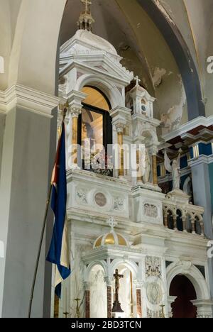 Altare del Santuario Nazionale della Vergine della Caridad del Cobre, Santiago de Cuba. Cuba Foto Stock