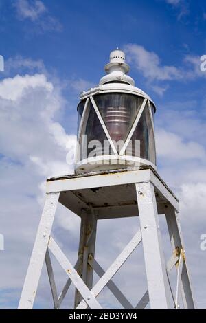 Faro di Elsje Point a Vanier Park, Vancouver, British Columbia, Canada, Nord America Foto Stock