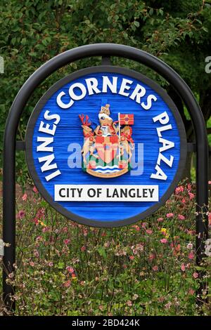 City Coat of Arms, regione di Langley Vancouver, British Columbia, Canada Foto Stock