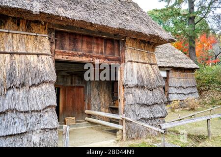 Antica casa rurale in Giappone Foto Stock
