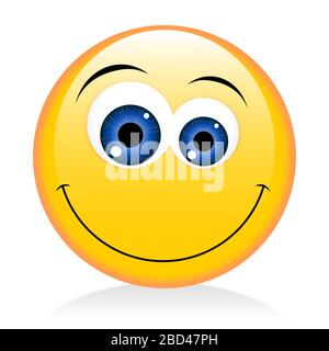 Emoji, emoticon - felice Foto Stock