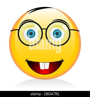 Emoji, emoticon - nerd Foto Stock