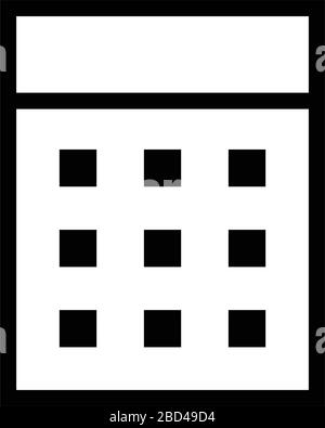 icona vettoriale sottile/nitida/calcolatrice, contabilità Illustrazione Vettoriale