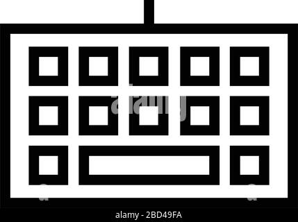 icona vettoriale sottile/appuntita/tastiera, digitazione Illustrazione Vettoriale
