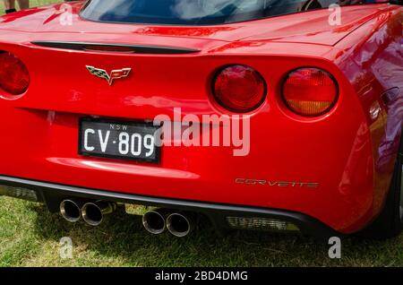 Posteriore di una Chevrolet Corvette C6 circa 2008. Foto Stock