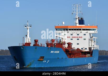 Bro Nissus ingresso Holtenau chiuse (canale Kiel) Foto Stock