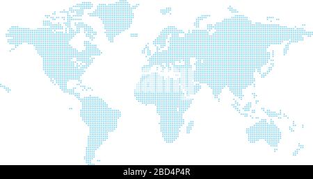 Diamante piazze piatte Mappa mondo sfondo Illustrazione Vettoriale