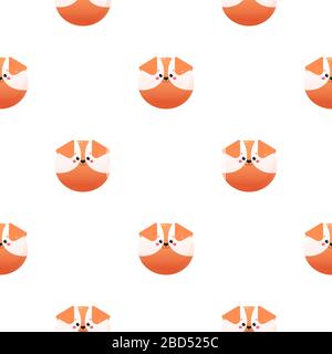 Carino cane Kawaii. Modello senza cuciture per animali. Illustrazione vettoriale Illustrazione Vettoriale