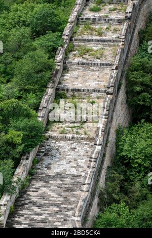 Grande Muraglia Cinese, Distretto di Yanqing, vicino Pechino, Cina Foto Stock