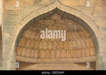 Dettaglio delle volte d'ingresso, Moschea di Qingjing o Masjid al-Ashab, Quanzhou, Cina Foto Stock